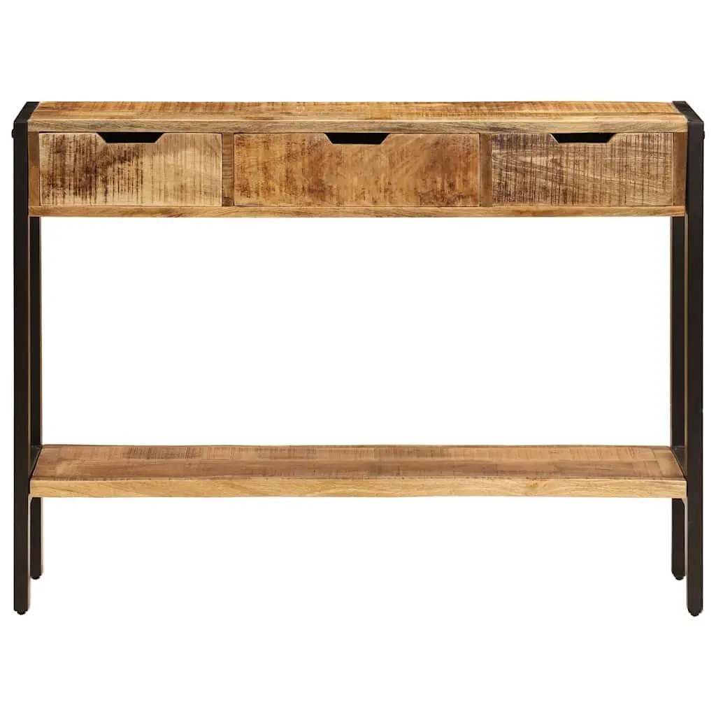 Sideboard with 3 Drawers Storage Cabinet 110x35x75 cm Brown Mango Wood