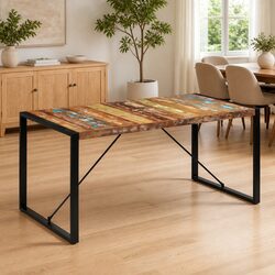 Solid Reclaimed Wood Dining Table 160x80x75 cm
