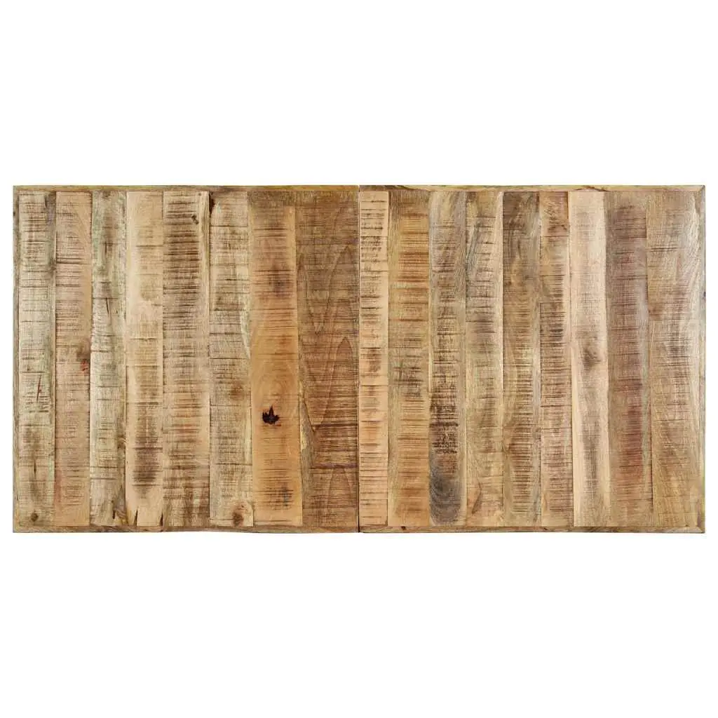 Dining Table Industrial Style Solid Rough Mango Wood 160x80x75 cm Brown