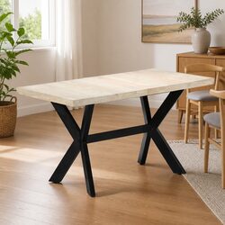 Dining Table - 140x70x75cm Solid Mango Wood