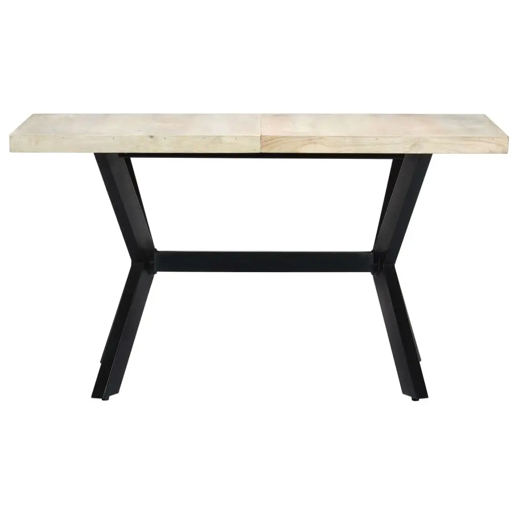 Dining Table Solid Mango Wood Modern 140x70x75cm Bleached Brown