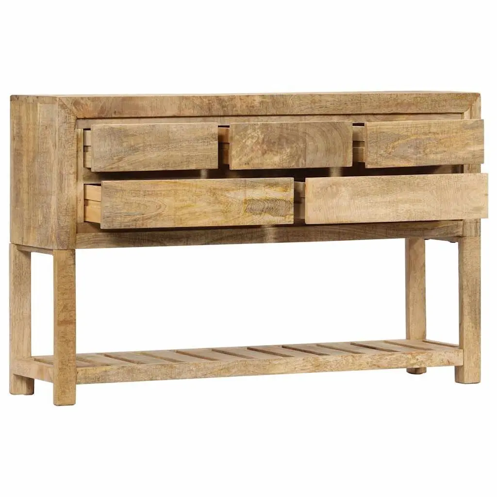 Sideboard with 5 Drawers and 1 Shelf 120x30x75 cm Brown Wooden Storage Cabinet