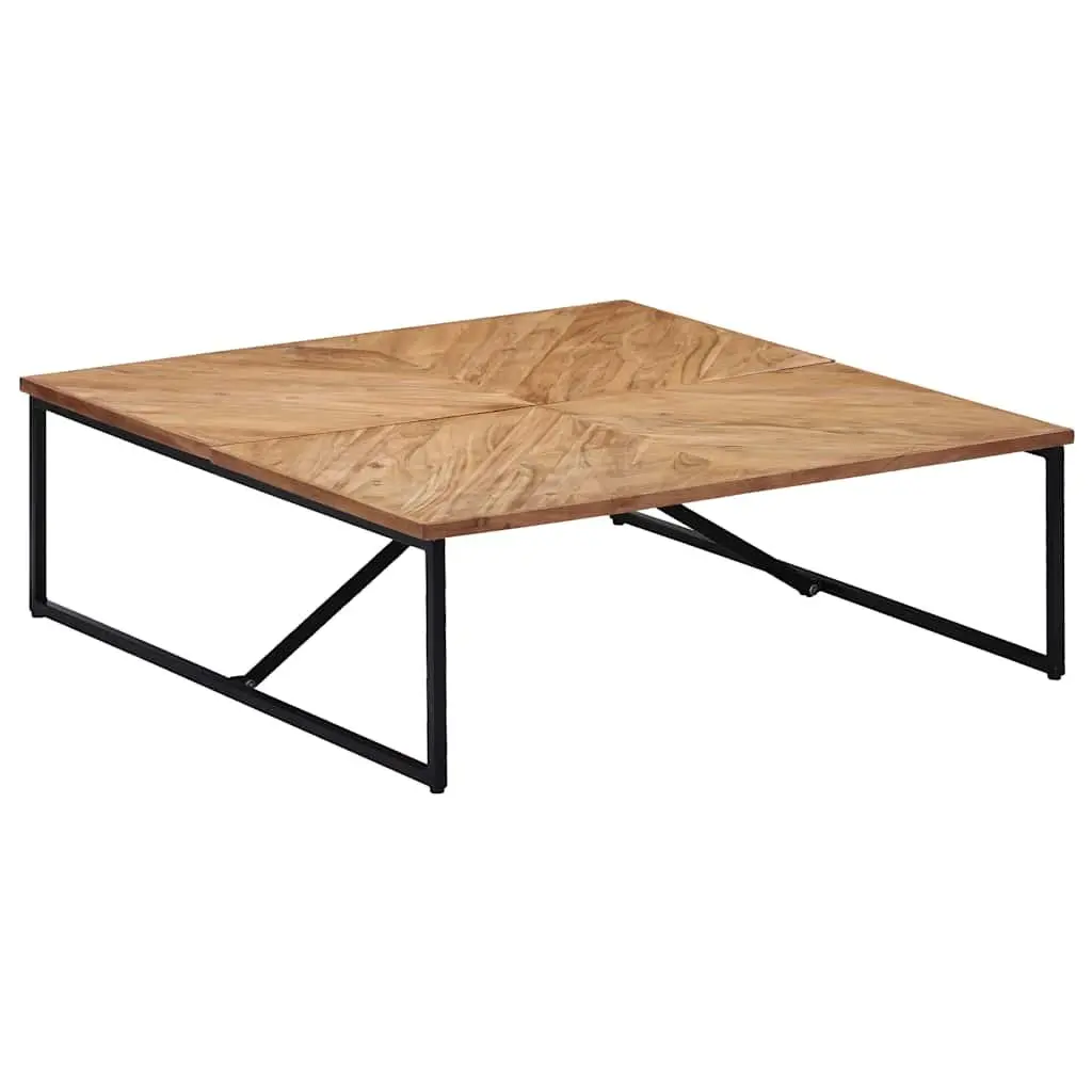 Coffee Table Handmade Solid Acacia Wood Brown 110x110x36 cm