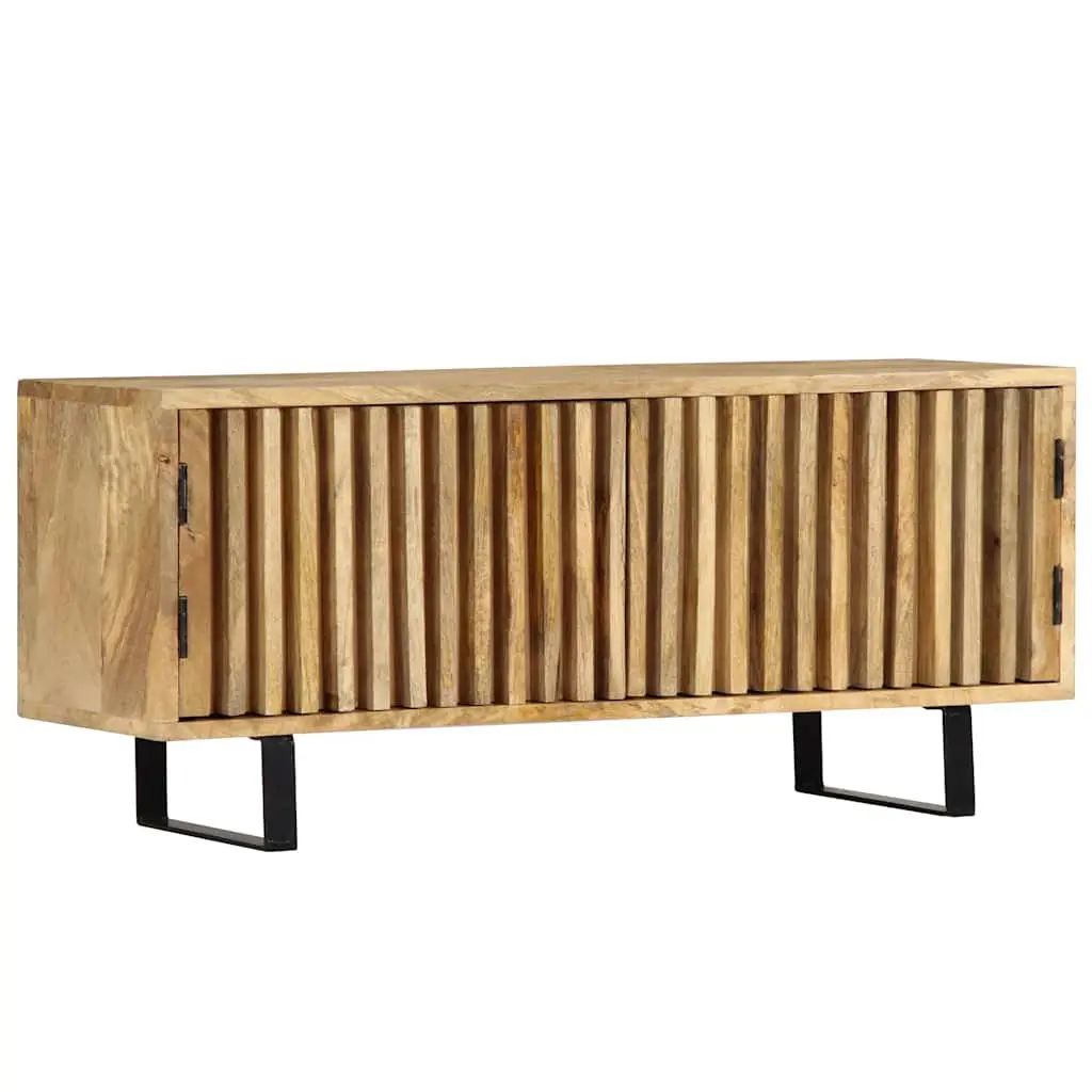TV Cabinet Solid Mango Wood Storage Unit 90x30x40 cm Brown