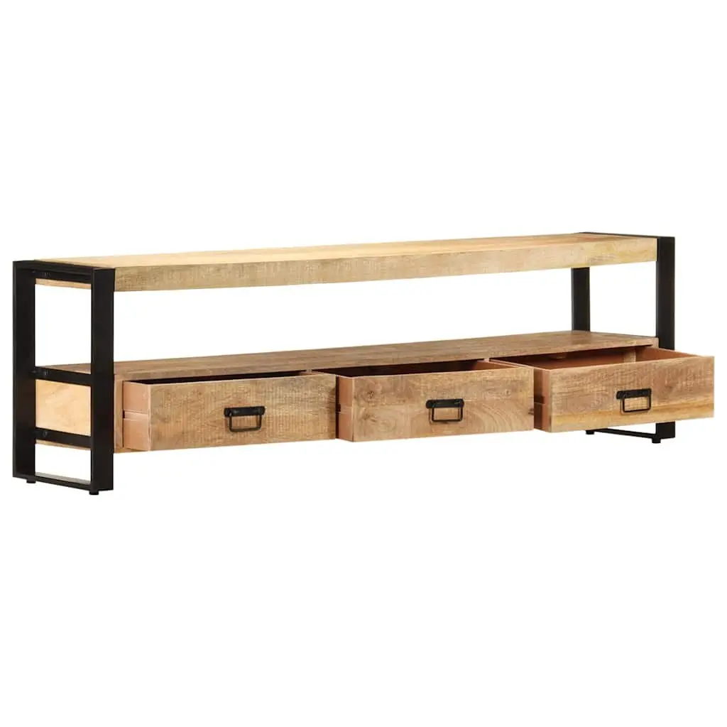 TV Cabinet Rustic Lowboard Storage Drawers 150x30x45 cm Brown Solid Mango Wood