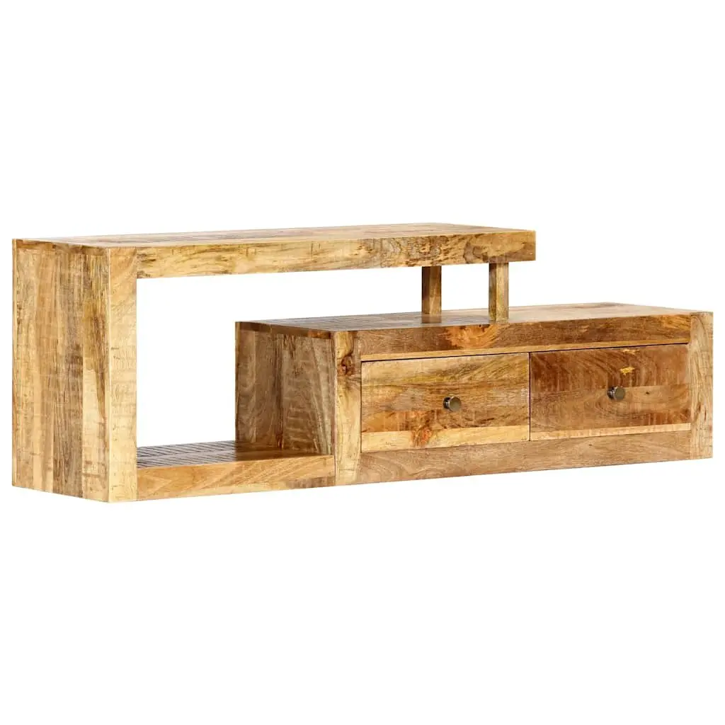 TV Stand Solid Mango Wood Brown 120x30x40cm Preassembled Storage Unit