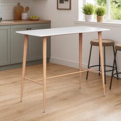 High Top Bar Table with MDF Top and Metal Legs