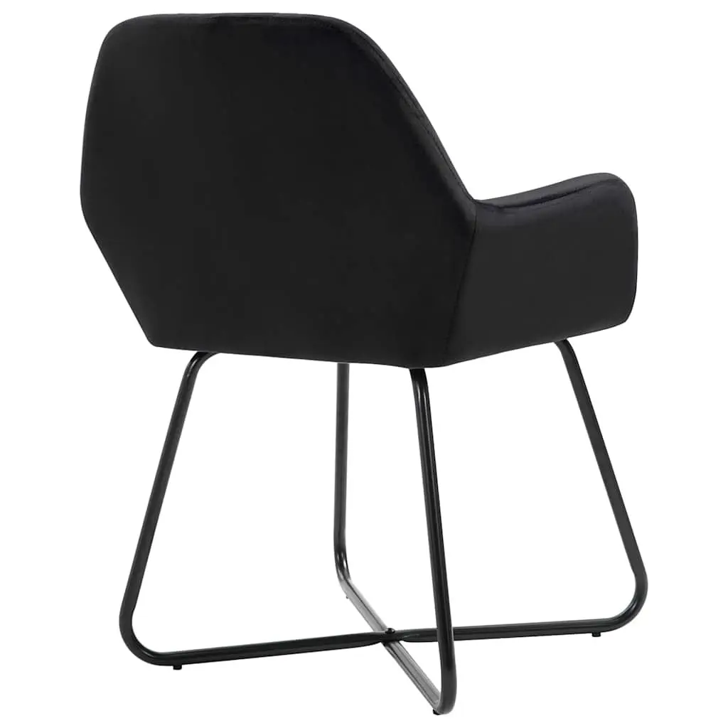 Dining Chairs Comfort Black Velvet 2 pcs