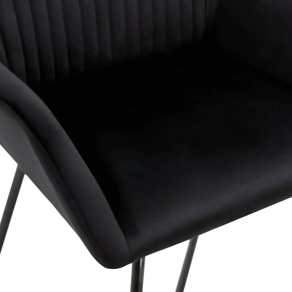 Dining Chairs Comfort Black Velvet 2 pcs