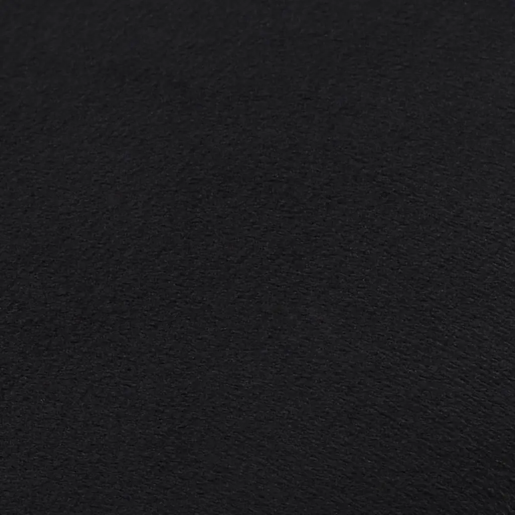 Barrel Stool Velvet Upholstered Footrest Ottoman Black 28 x 36 cm