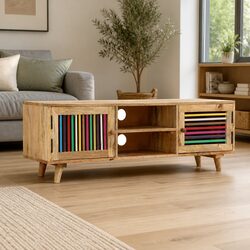 TV Cabinet Made of Solid Mango Wood 120x30x40cm