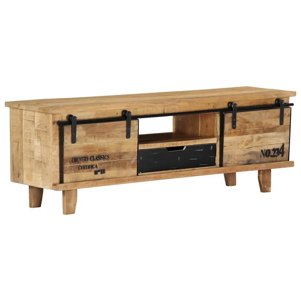 TV Cabinet Solid Mango Wood Storage Unit 120x30x40 cm Brown