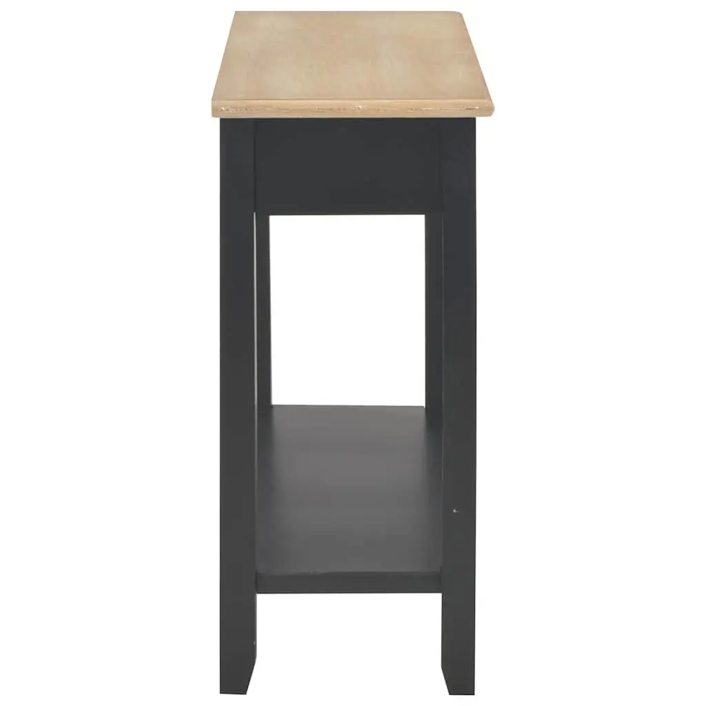 Console Table with Drawers 110x35x80 cm Black Wood Accent End Table