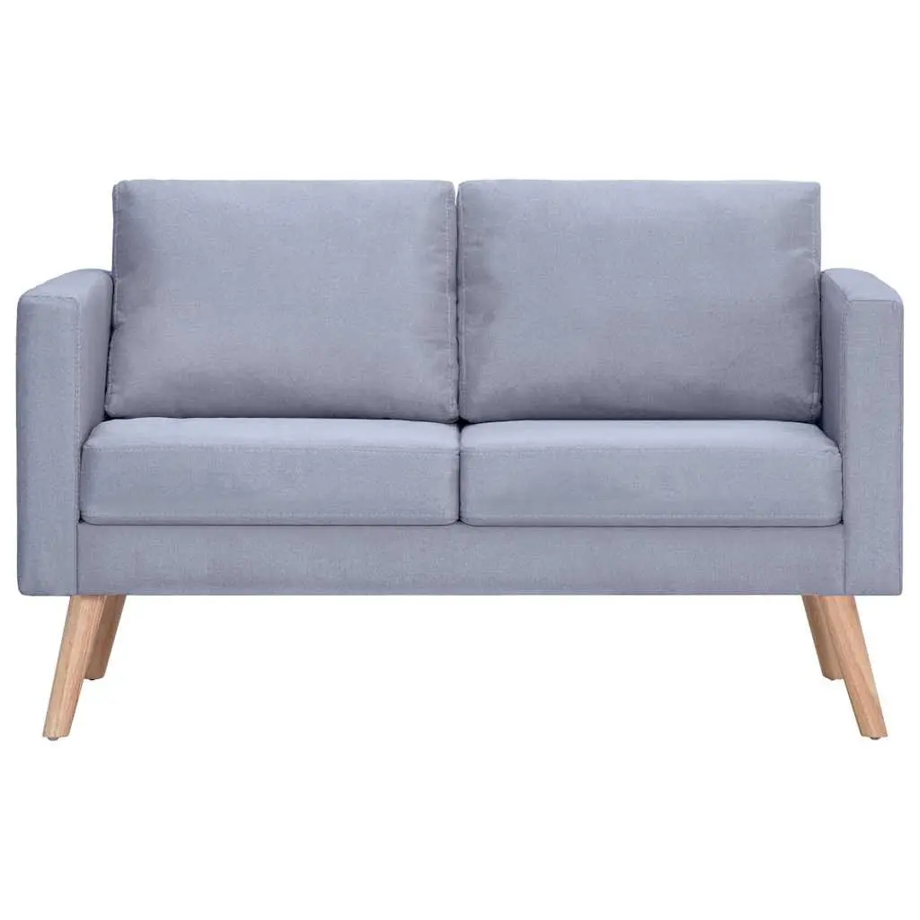 Sofa Set Comfort Grey Fabric 2 Seater 3 Seater Living Room Couch Padded Cushions