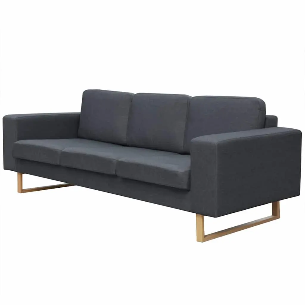 Sofa Set Removable Cushion Covers Grey 2-Seater and 3-Seater Wide Seating Areas