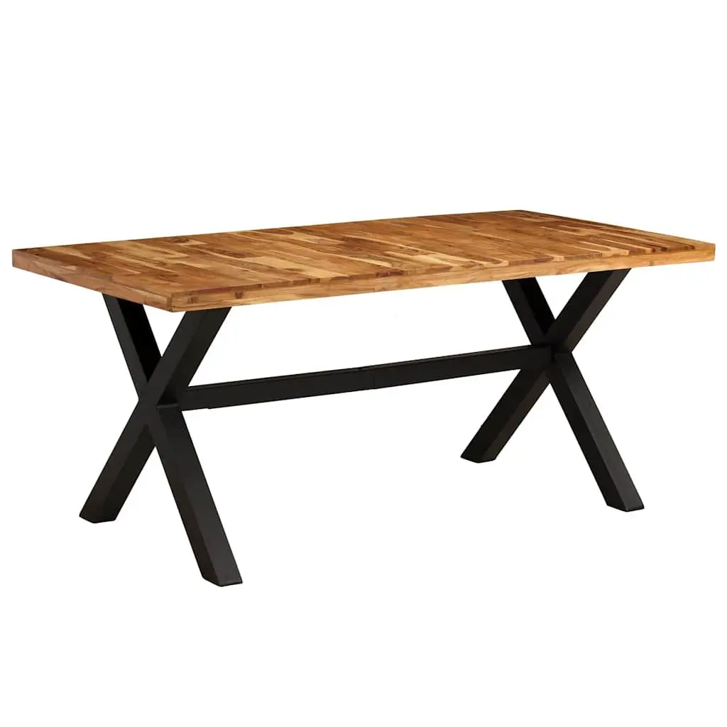 Dining Table Set Solid Acacia Mango Wood Brown 7 Piece