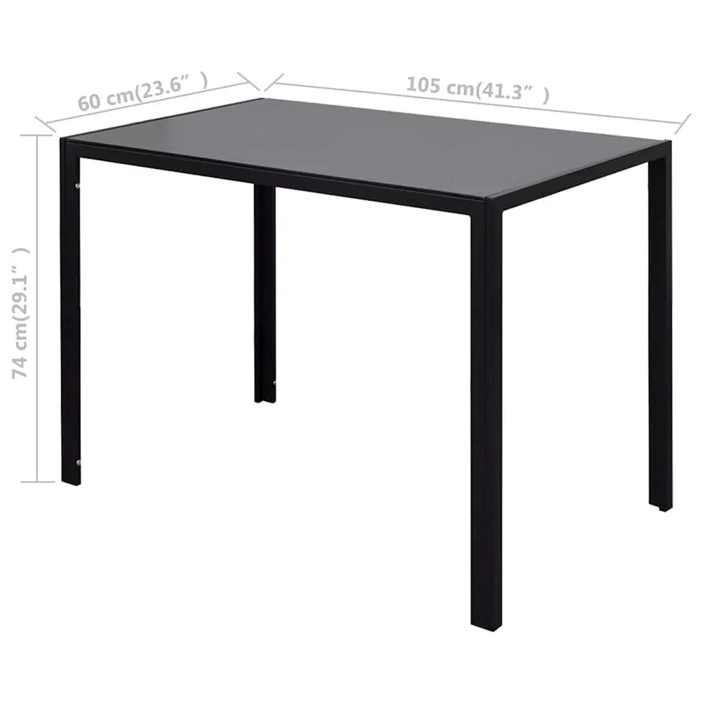 Dining Set Modern Comfort 5 Pieces Artificial Leather Black White