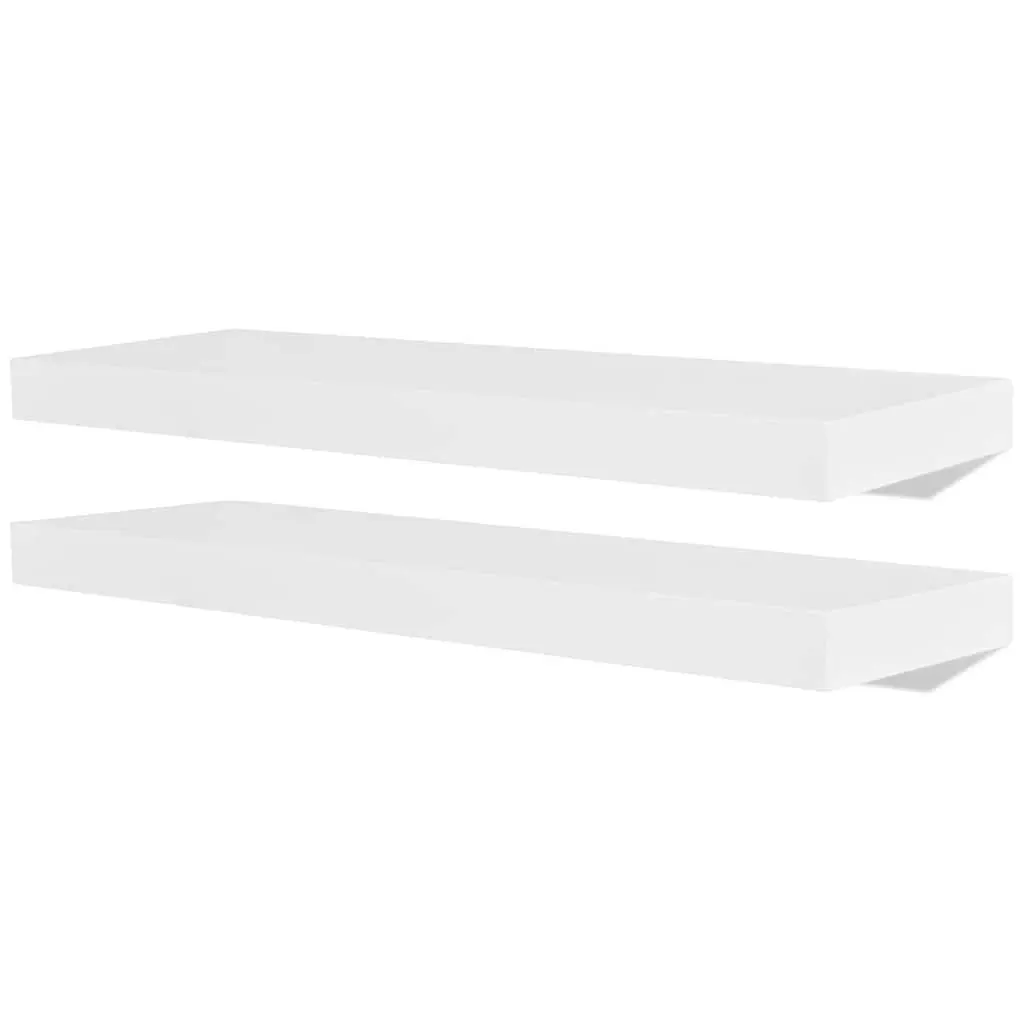 Wall Shelves White 60 cm Floating Display Storage 4 Piece Home Decor