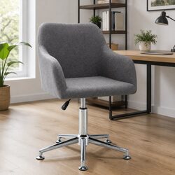 Ergonomic Grey Fabric Office Chair with Swivel Feature