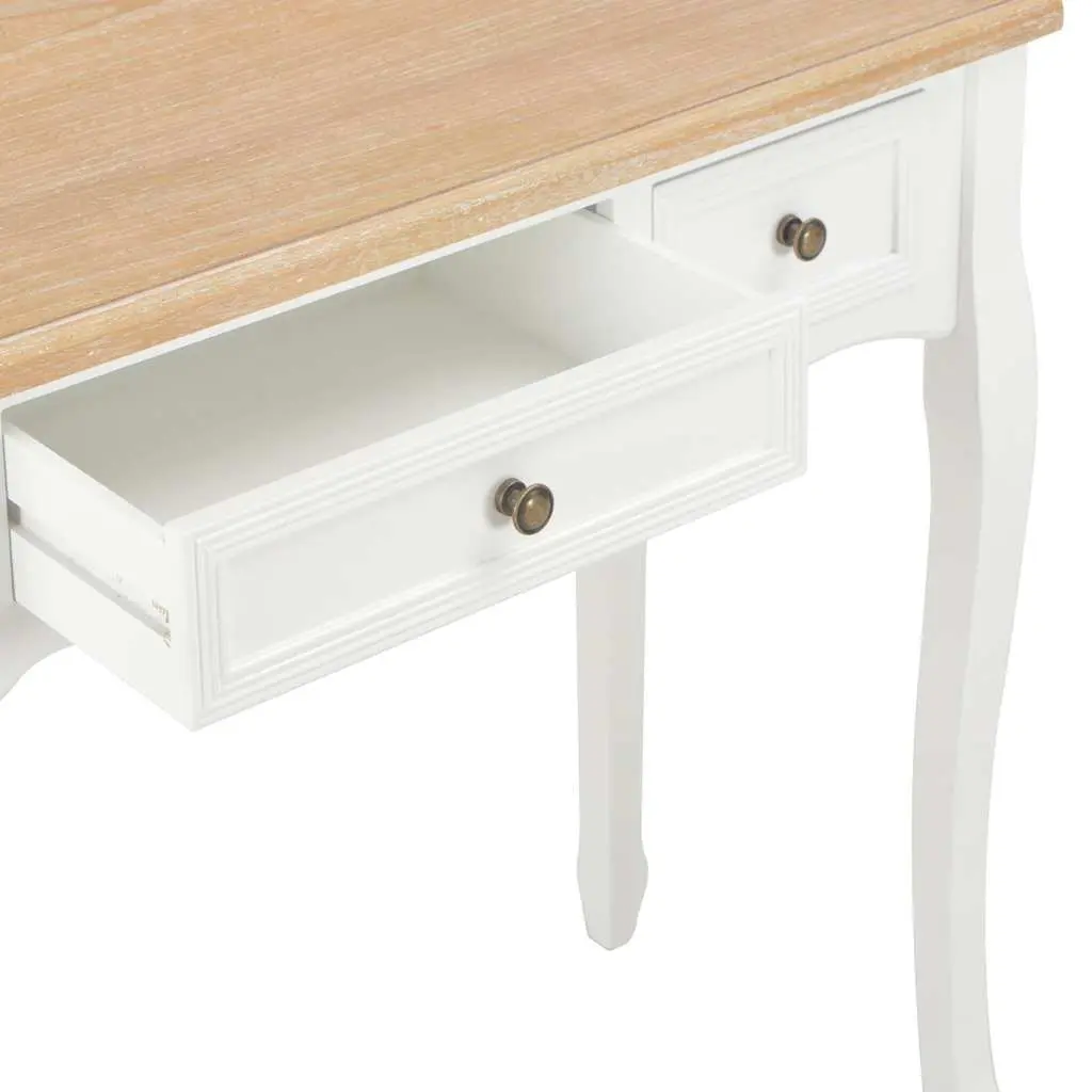 End Table Console Dressing with 3 Drawers White Hallway Living Room Accent