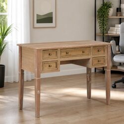 MDF and Pinewood Writing Desk with Ample Storage