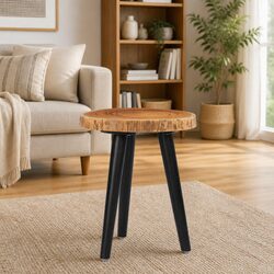 Coffee Table with Teak Root Surface and Mango Wood Support