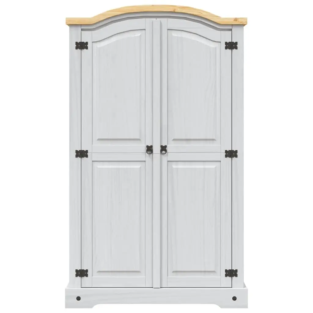 Wooden Wardrobe Storage Cabinet 2 Doors Comfort White