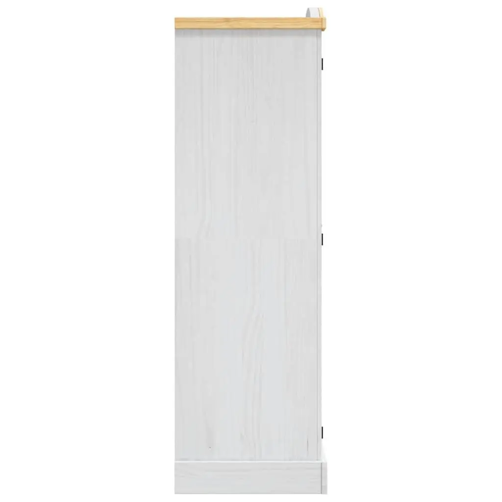 Wooden Wardrobe Storage Cabinet 2 Doors Comfort White