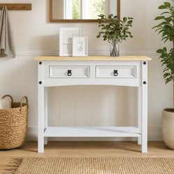 Mexican Corona Style Console Table with Storage Features