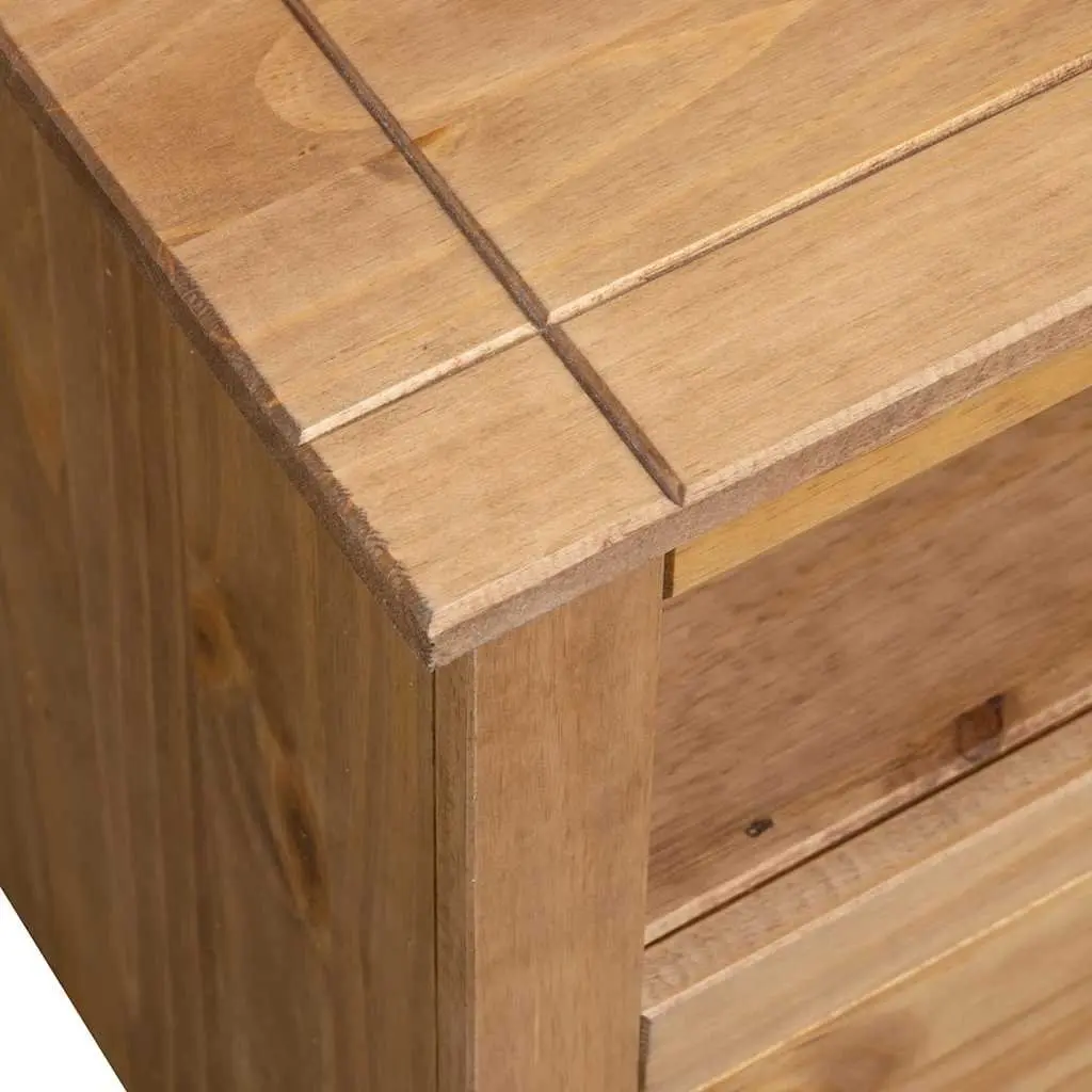 Corner Storage Unit Solid Pinewood Brown 93x49x49cm with Drawers for TV and Media Devices