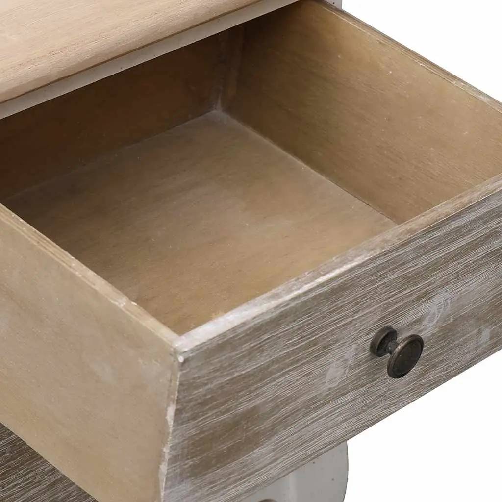 Bedside Cabinets Storage Drawers 35x30x50 cm White Wooden 2 Piece