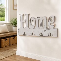 Functional Wall Mounted Coat Rack with Copper Hooks