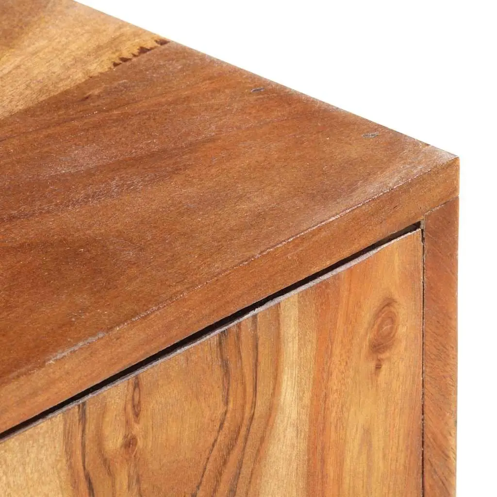 TV Cabinet Rustic Solid Acacia Wood Ample Storage 140x30x50 cm Brown
