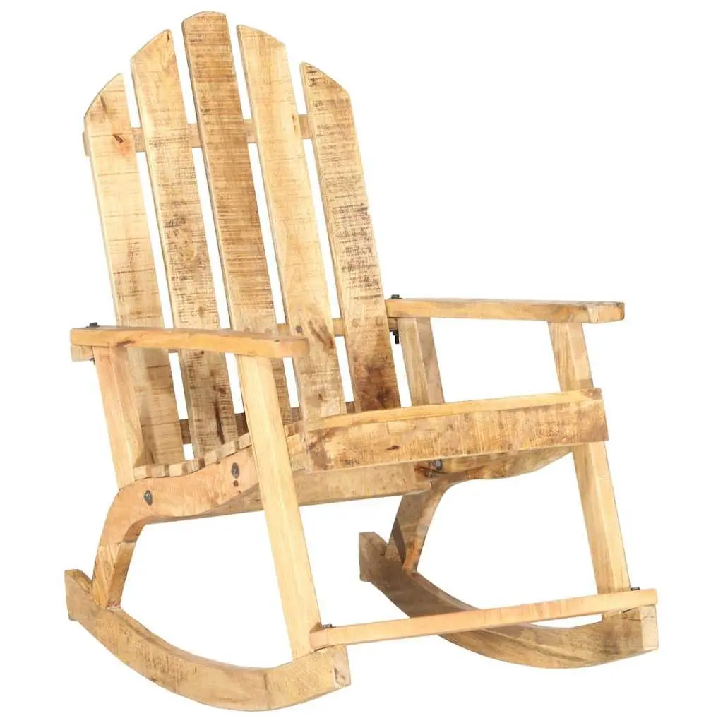 Garden Rocking Chair Solid Wooden Swing Seat Outdoor Patio Furniture Brown