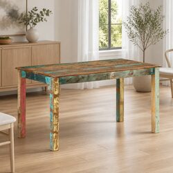 Reclaimed Wood Dining Table with Antique Finish