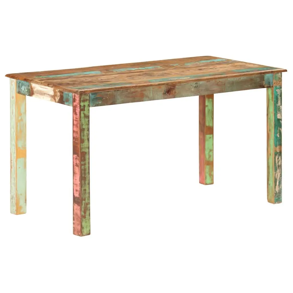 Dining Table Solid Reclaimed Wood Antique 140x70x76cm Multicolour