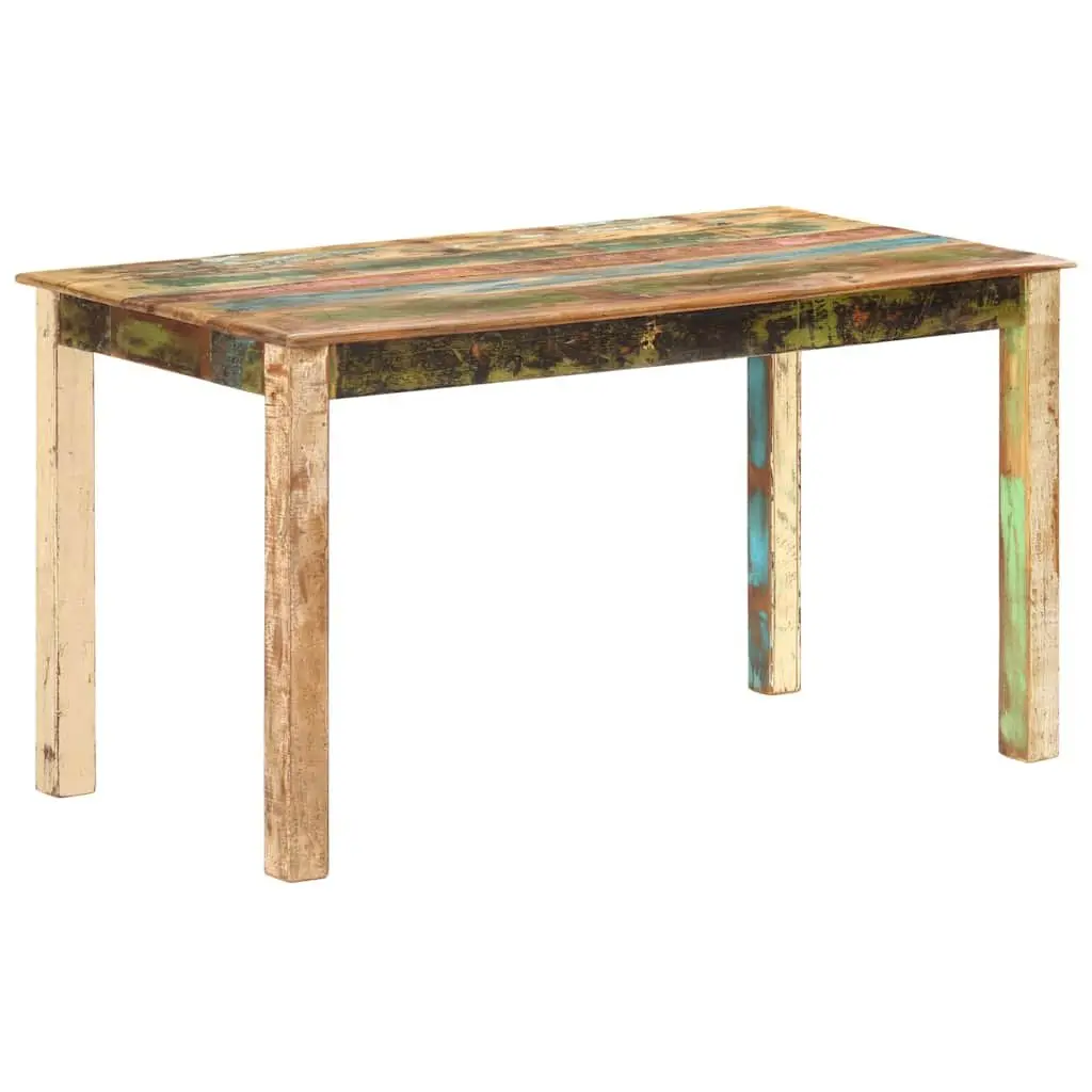 Dining Table Solid Reclaimed Wood Antique 140x70x76cm Multicolour