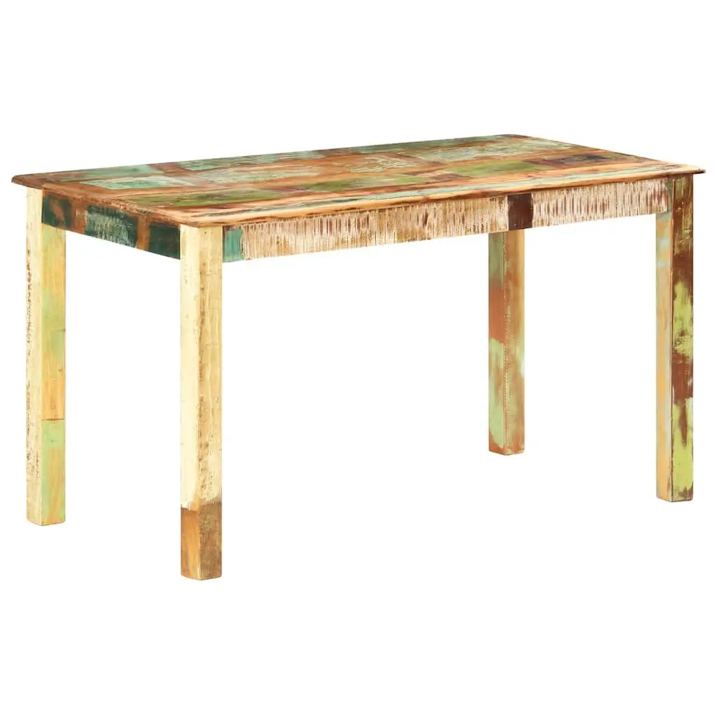 Dining Table Solid Reclaimed Wood Antique 140x70x76cm Multicolour