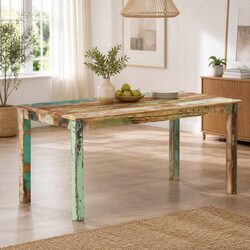 Solid Reclaimed Wood Dining Table 160x80x76 cm Specifications