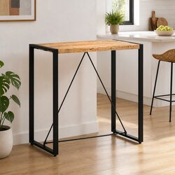 Bar Table 110x60x110cm Industrial Retro Solid Mango Wood