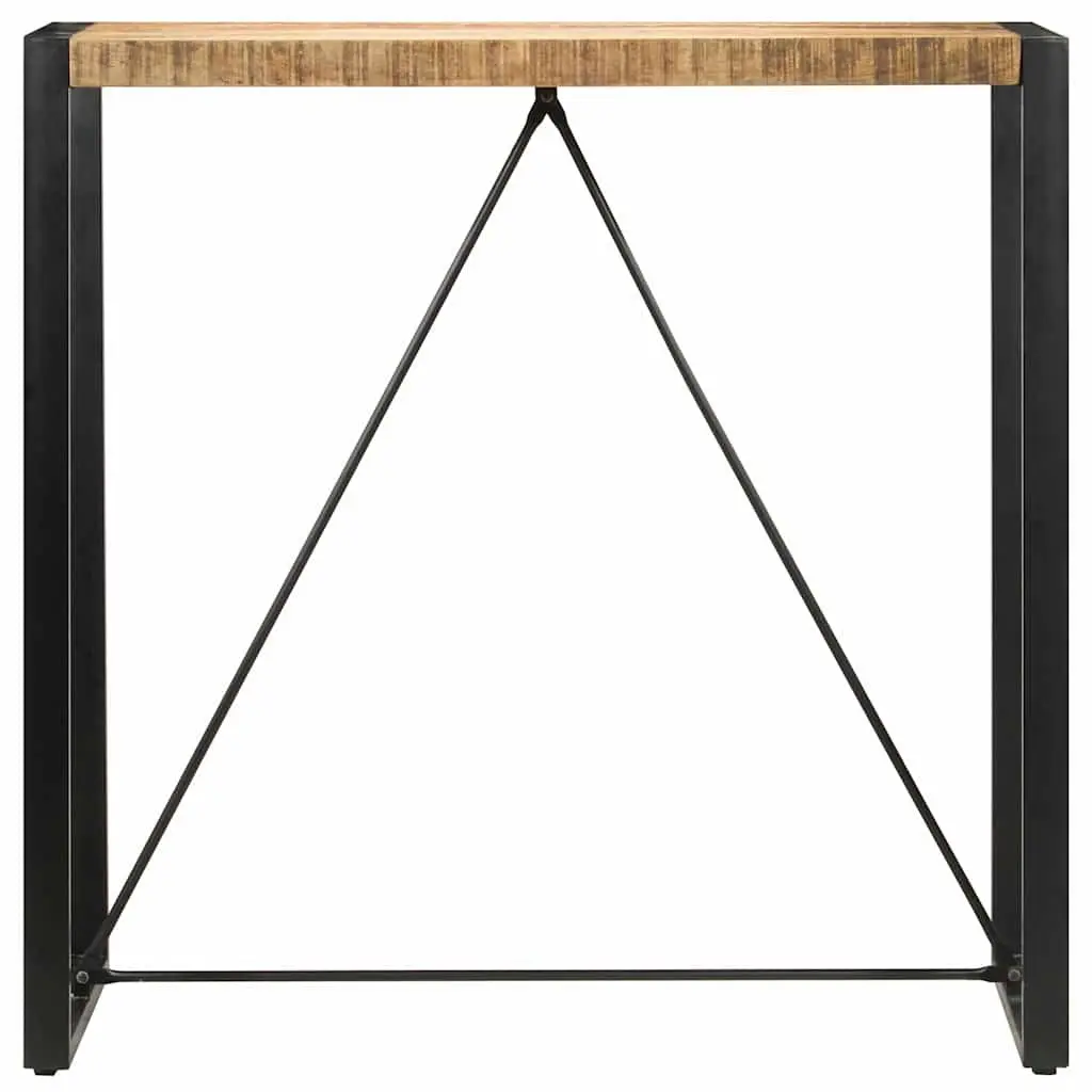 Bar Table Industrial Retro Style Solid Mango Wood 110cm x 60cm x 110cm Brown