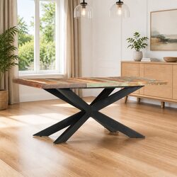 Industrial Dining Table 180x90x76 cm in Reclaimed Wood