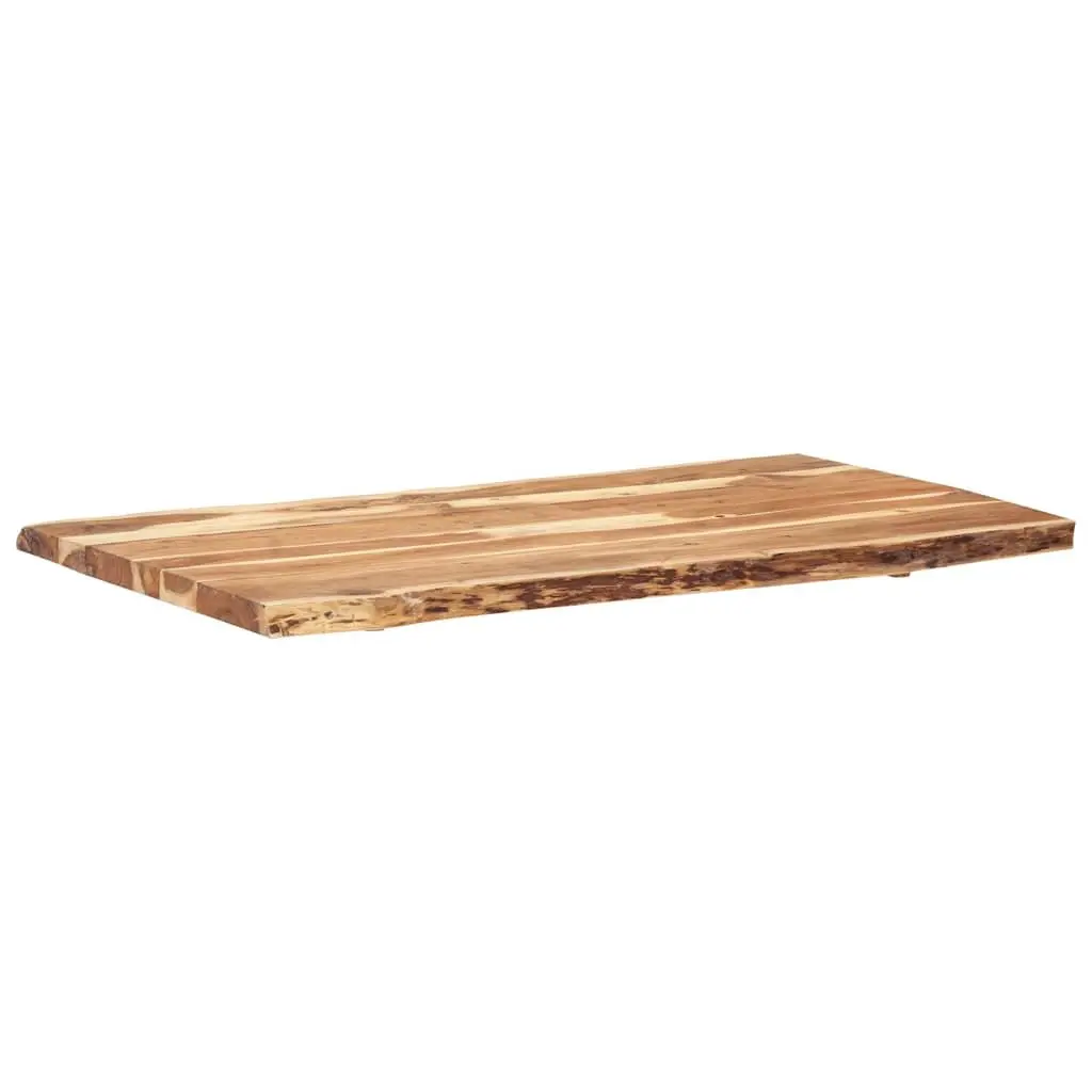Table Top Solid Acacia Wood Live Edge 118x50-60cm Brown Kitchen Desk Tabletop