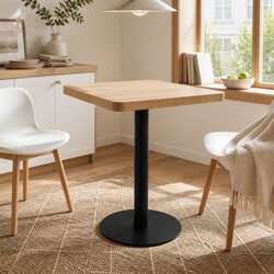 Bistro Table Light Brown Square 60x60cm for Bars and Cafes