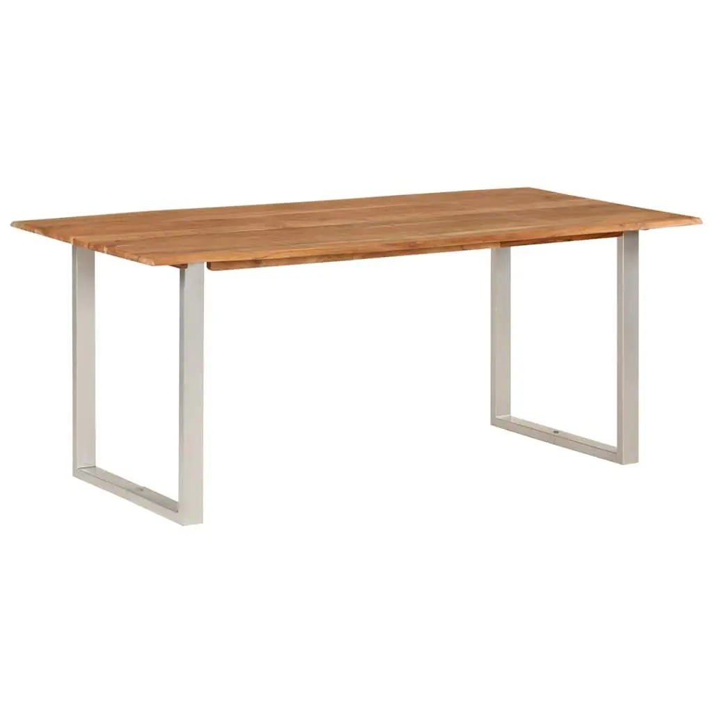 Dining Table Solid Wood 180x90x76cm Brown