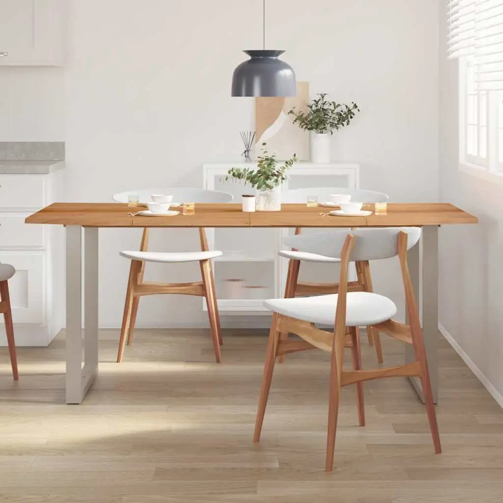 Dining Table Solid Wood 180x90x76cm Brown