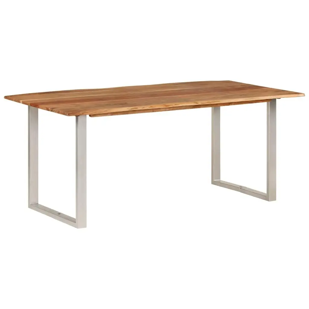 Dining Table Solid Wood 180x90x76cm Brown