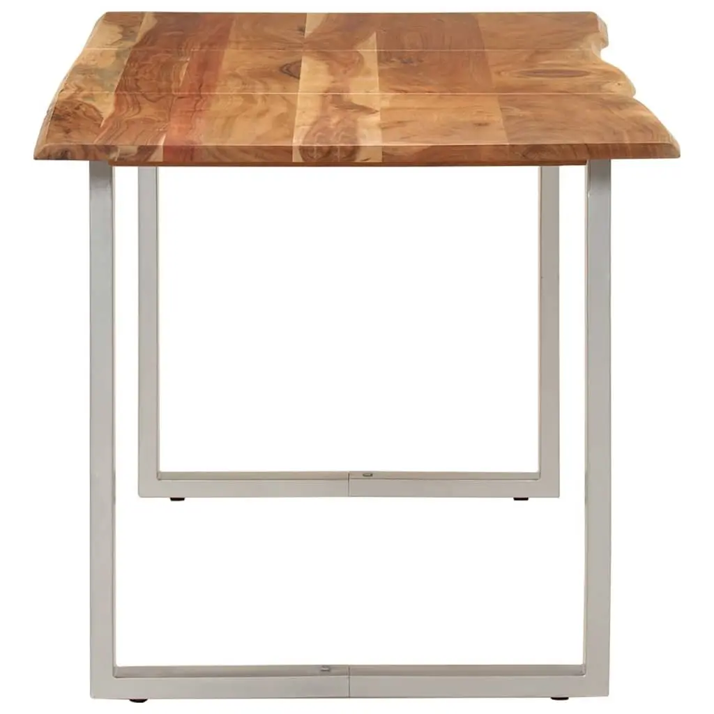 Dining Table Industrial Rustic 154x80x76cm Brown Solid Acacia Wood