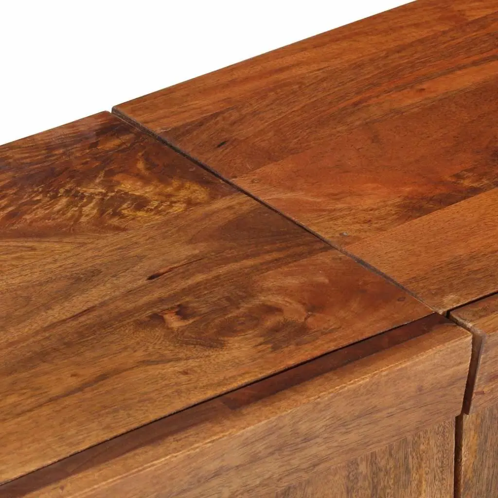 TV Cabinet Rustic Solid Mango Wood 140x30x46 cm Brown Living Room Furniture Storage