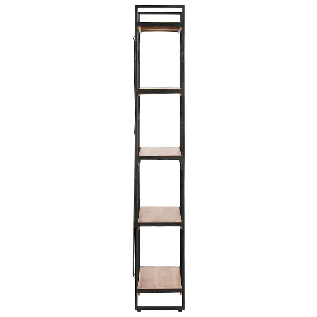 5-Tier Bookcase Industrial Shelving Unit Solid Acacia Wood 60x30x180 cm Brown